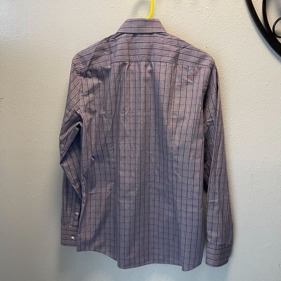 Hugo Boss Mens Slim Fit Long Sleeve Button-Down Shirt 42/16.5 Plaid Pattern - Picture 2 of 16